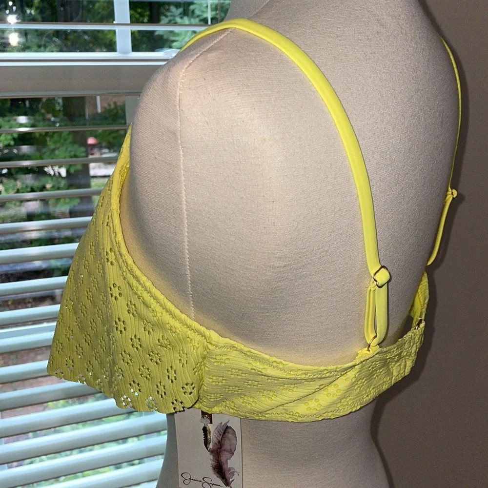Jessica Sampson yellow eyelet bikini size large - Picture 4 of 12